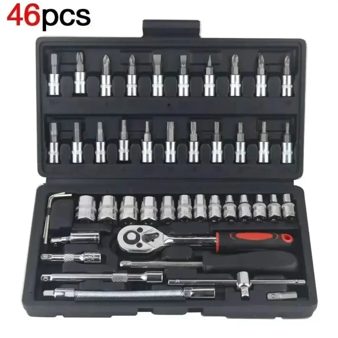 Kit Chave Catraca e Soquetes 46 Peças + Desconto de Lançamento