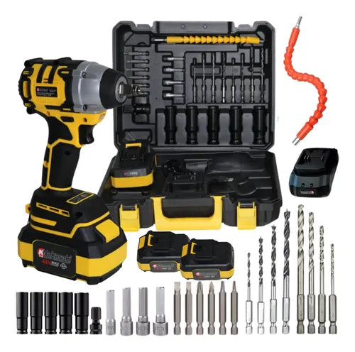 Chave De Impacto 48v Profissional Nk-30029 Maleta 35 Peças