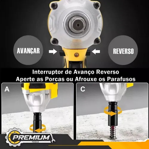 Chave De Impacto 48v Profissional Nk-30029 Maleta 35 Peças
